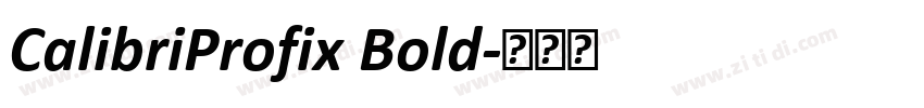 CalibriProfix Bold字体转换
